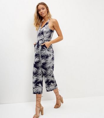 ax paris leaf print jumpsuit