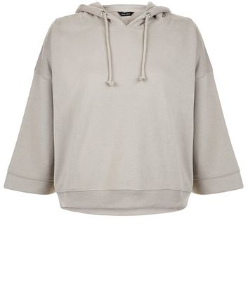 cropped sleeve hoodie