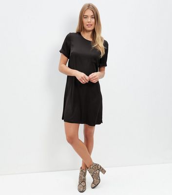t shirt dress and ankle boots