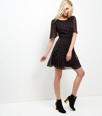 tea dress with ankle boots