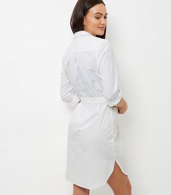 new look white shirt dress