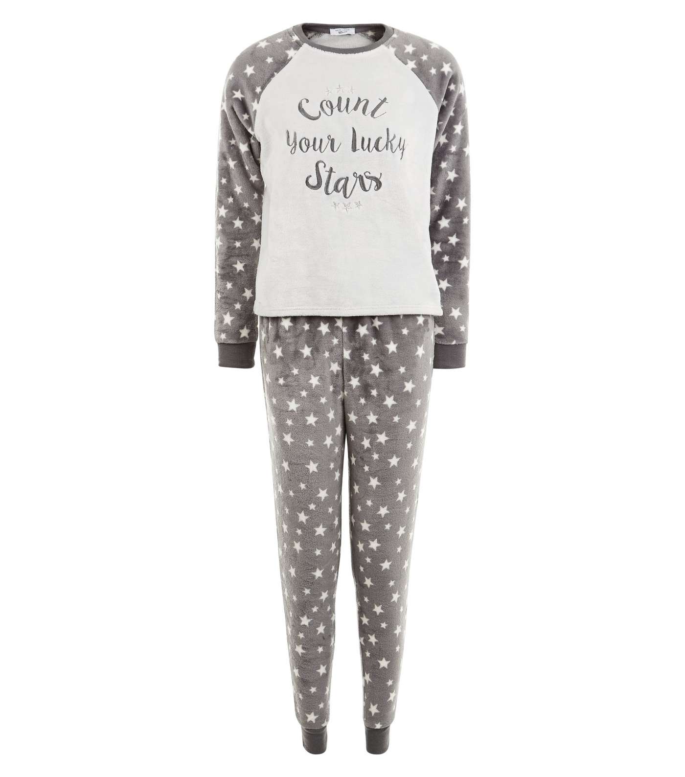Teens Grey Count Your Lucky Stars Pyjama Set