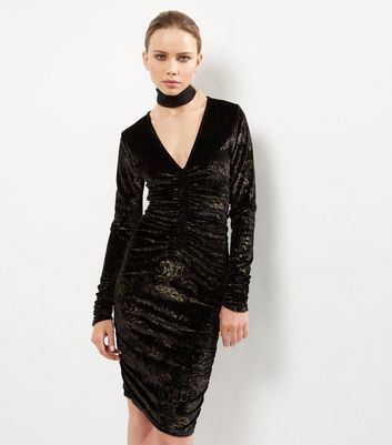 black foil dress