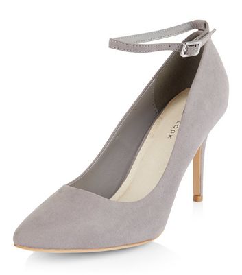 Grey suede sandals new deals look