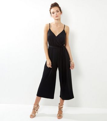 tie waist culotte jumpsuit