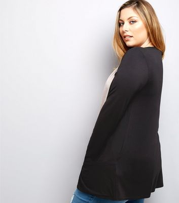 Curves Black Boyfriend Cardigan Curves Black Boyfriend Cardigan