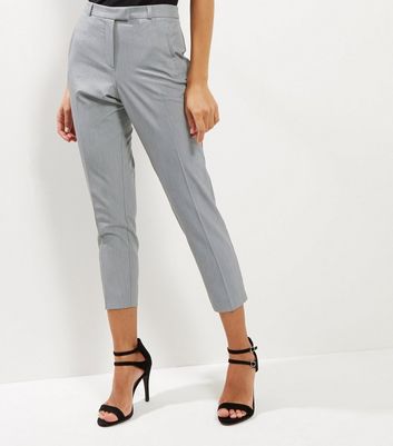 womens grey slim leg trousers