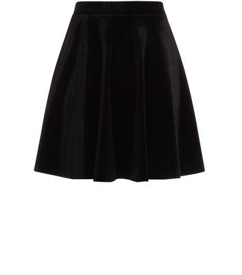 Black velvet hotsell skater skirt