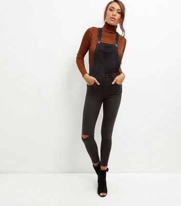 ladies ripped dungarees