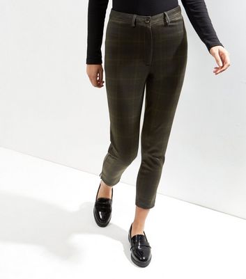 Green Check Trousers | New Look