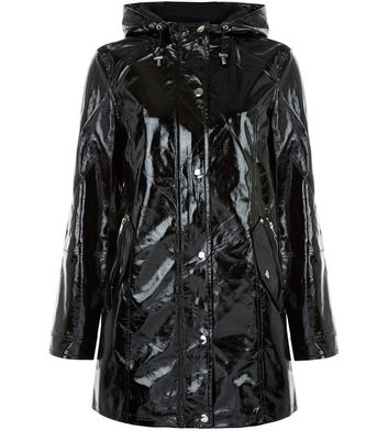 new look black raincoat