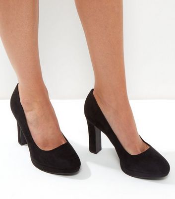 new look black court heels