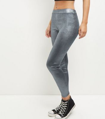 legging argenté