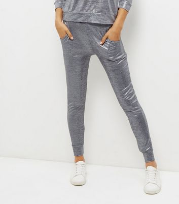 silver joggers womens