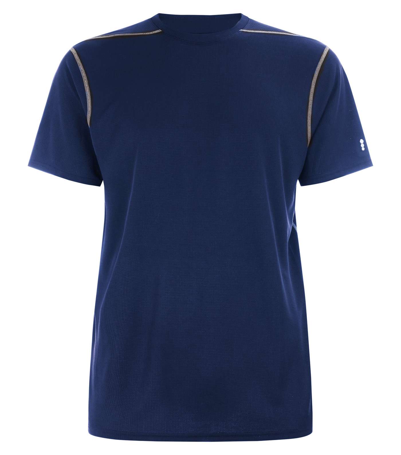 Navy Mesh Sports T-Shirt Image 4