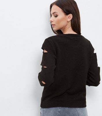 cut out sleeve jumper