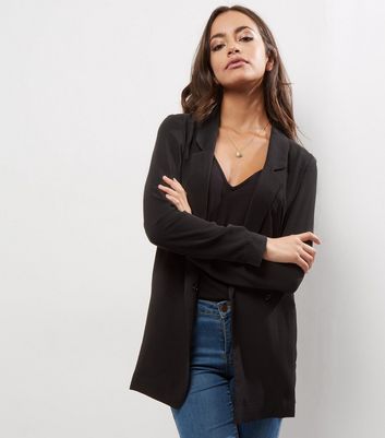 black crepe blazer