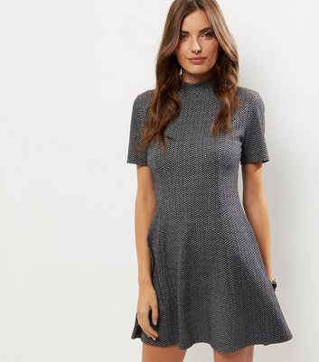 dark grey skater dress