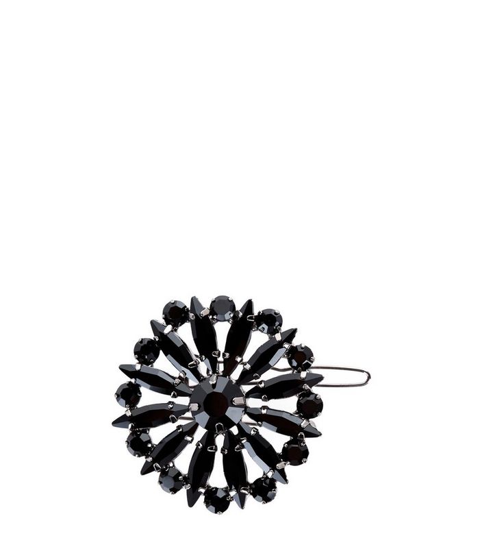 2 Pack Black Flower Hair Clips New Look