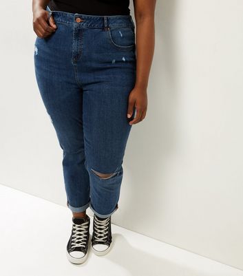 new look ripped mom jeans