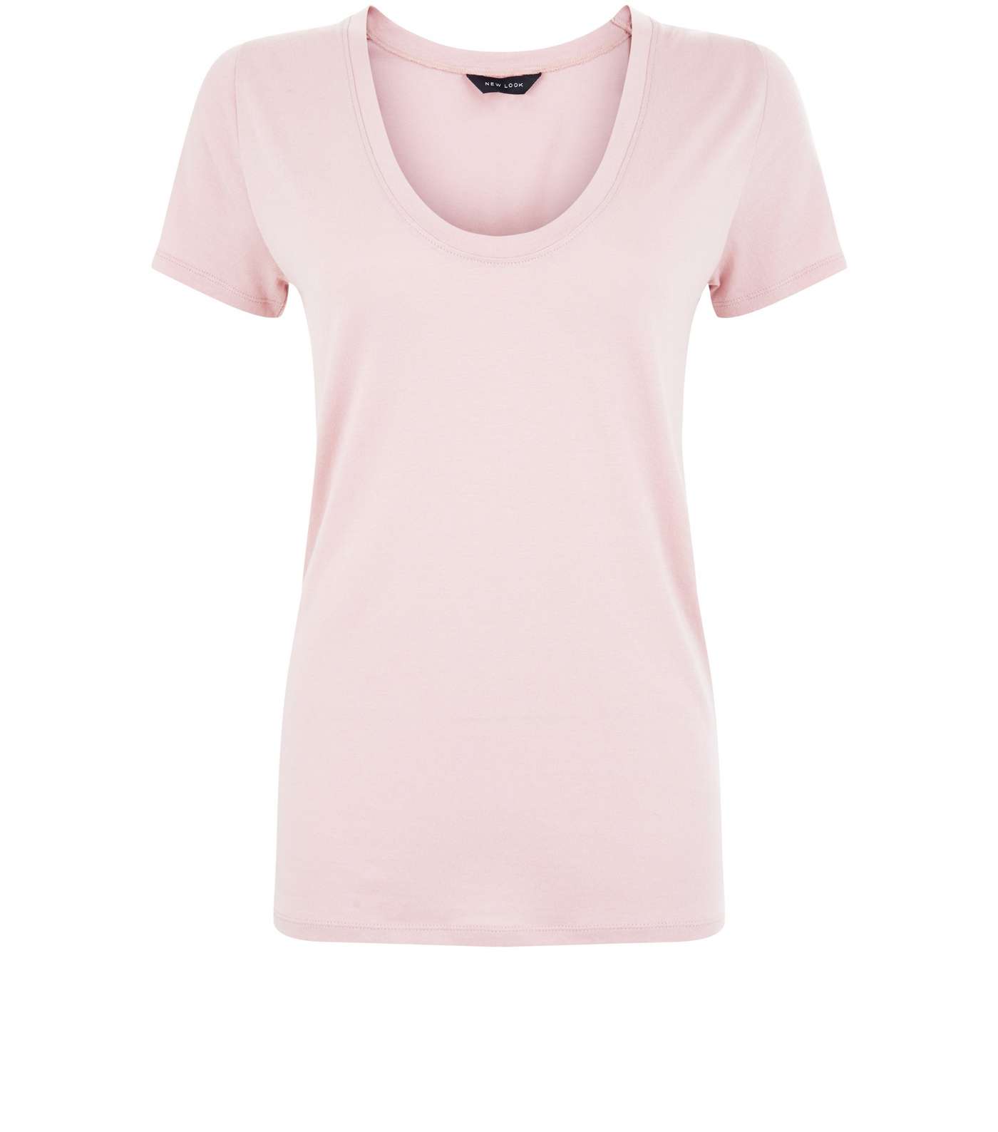 Mid Pink Scoop Neck Boyfriend T- Shirt  Image 4