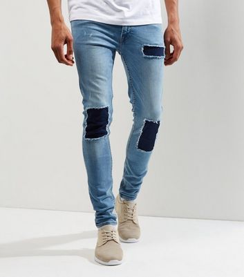 skinny jeans with patches mens