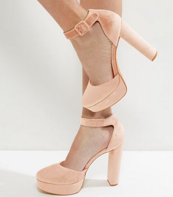 Prada Pink Velvet Platform Sandals Prada