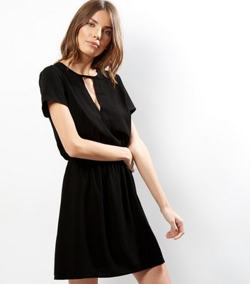 black dress with keyhole front