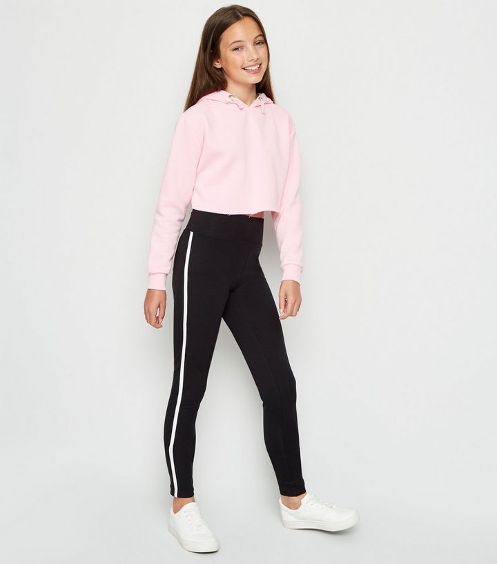 girls black side stripe