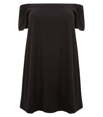 new look black bardot dress