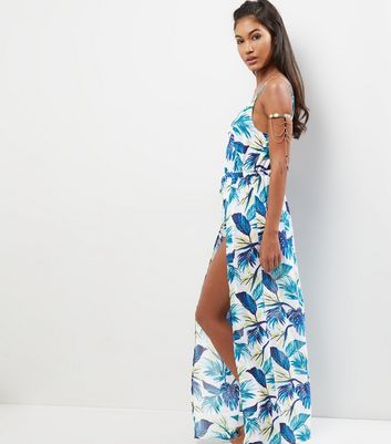 new look leaf print dress