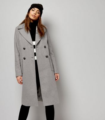 new look gray coat