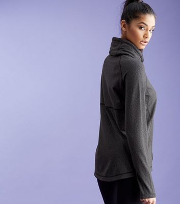 gray cowl neck sweater