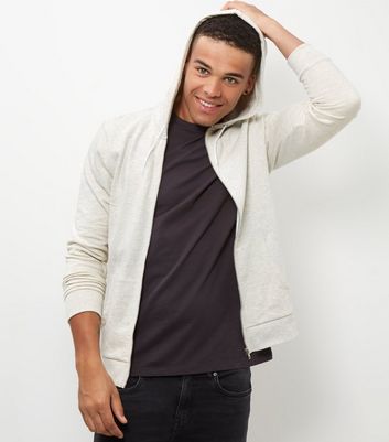 Cream Zip Front Hoodie New Look