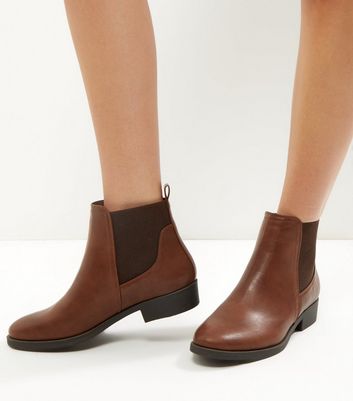 new look tan chelsea boots