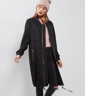 black longline jacket