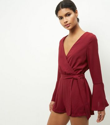 bell sleeve playsuit
