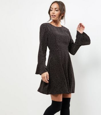 bell sleeve skater dress