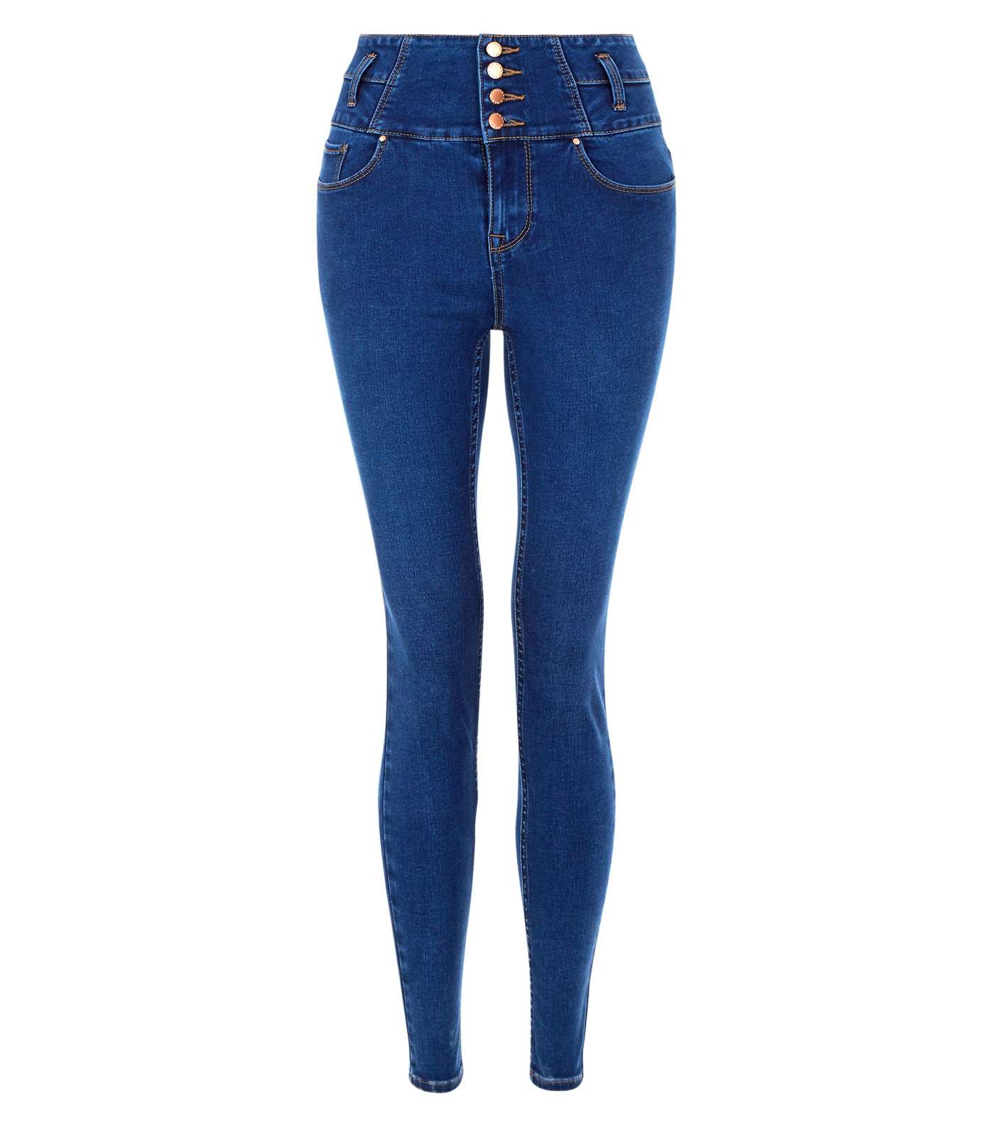Blue High Waist Skinny Yazmin Jeans Image 4