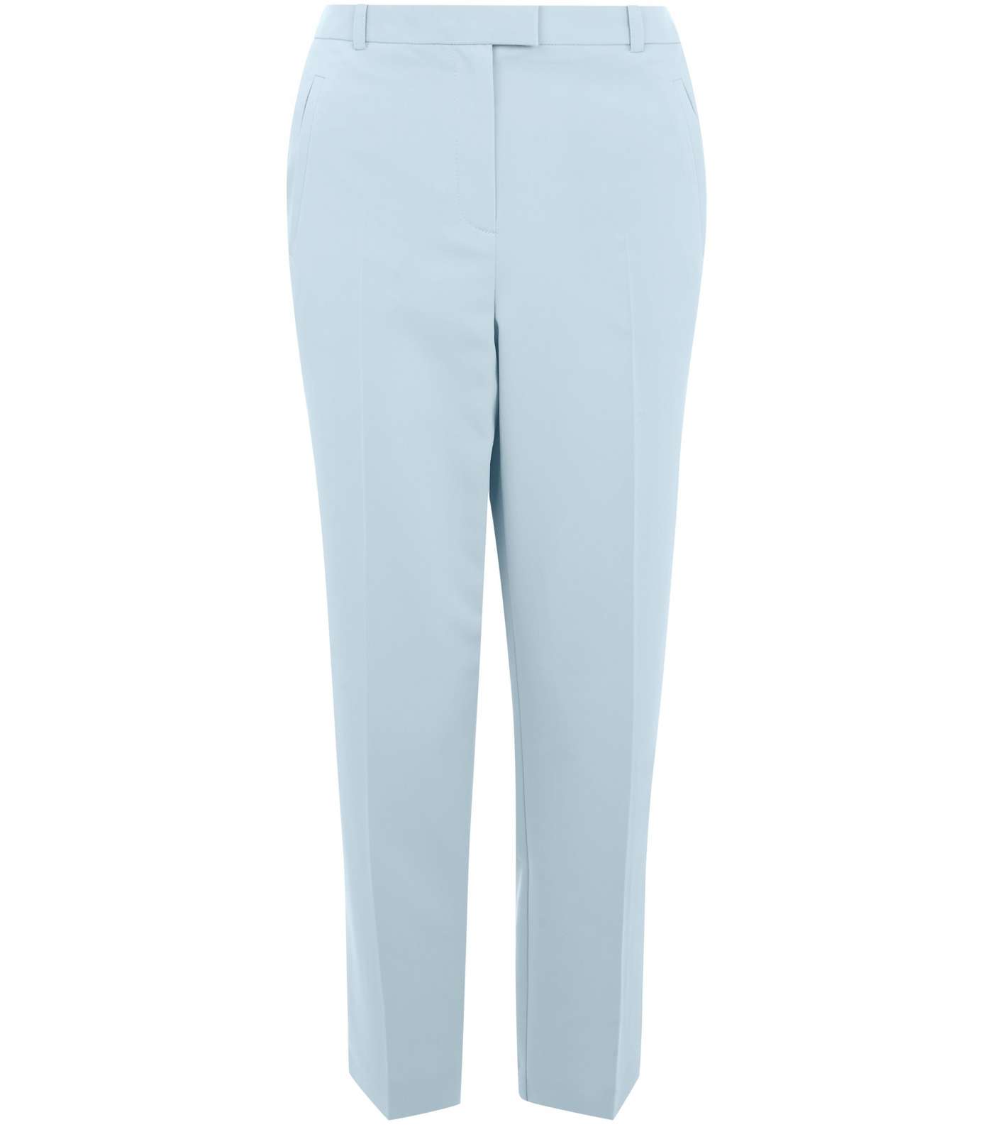 Pale Blue Slim Leg Cropped Trousers Image 4