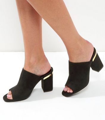 new look heeled mules