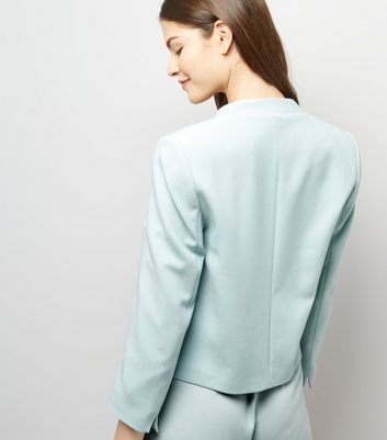 Mint Green Cropped Jacket New Look