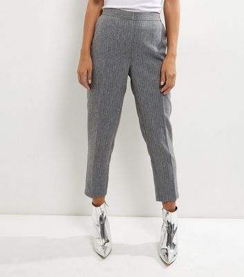 grey pinstripe pants womens