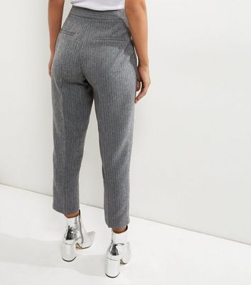 womens grey slim leg trousers