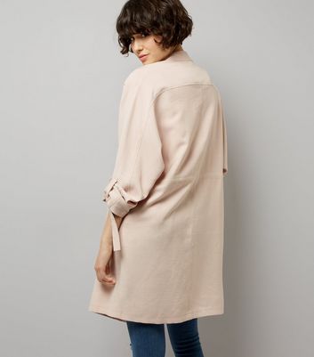 Pink Waterfall Duster Jacket New Look