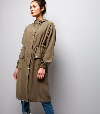 hooded duster coat