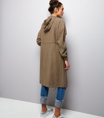 hooded duster coat