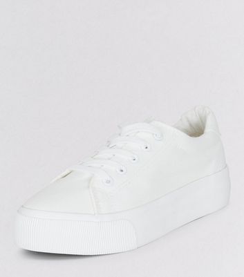 white flatform sneakers