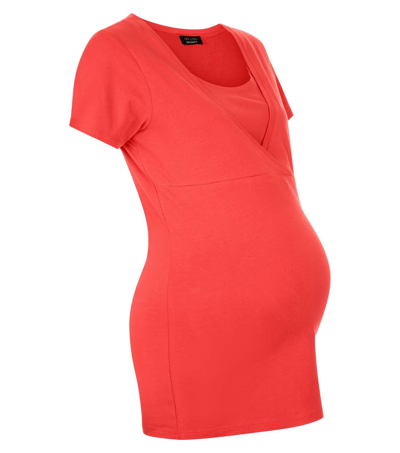 Maternity Red Nursing T-shirt Image 4