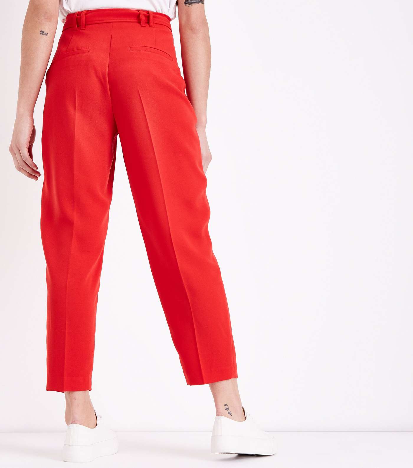 Red Tie Waist Trousers Image 3